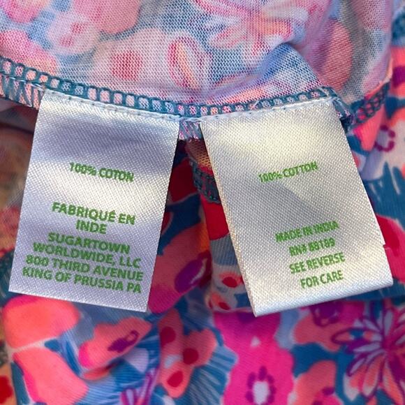 Lilly Pulitzer Women’s Sz M NWT Pink Floral Dress Short Sleeve Easley T-Shirt - Picture 9 of 9